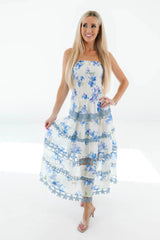 In The Wind Midi Dress - White