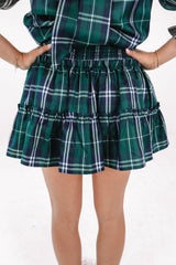 The Jordyn Skort - Green Plaid