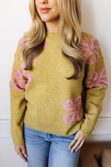 On The Top Sweater - Chartreuse