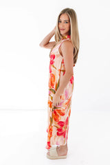 Peach Sorbet Midi Dress - Pink