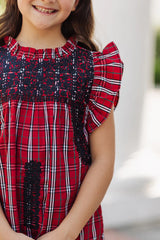 The Rayna Mini Dress - Red Plaid