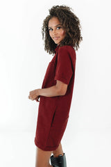 Fall Breeze Romper - Burgundy