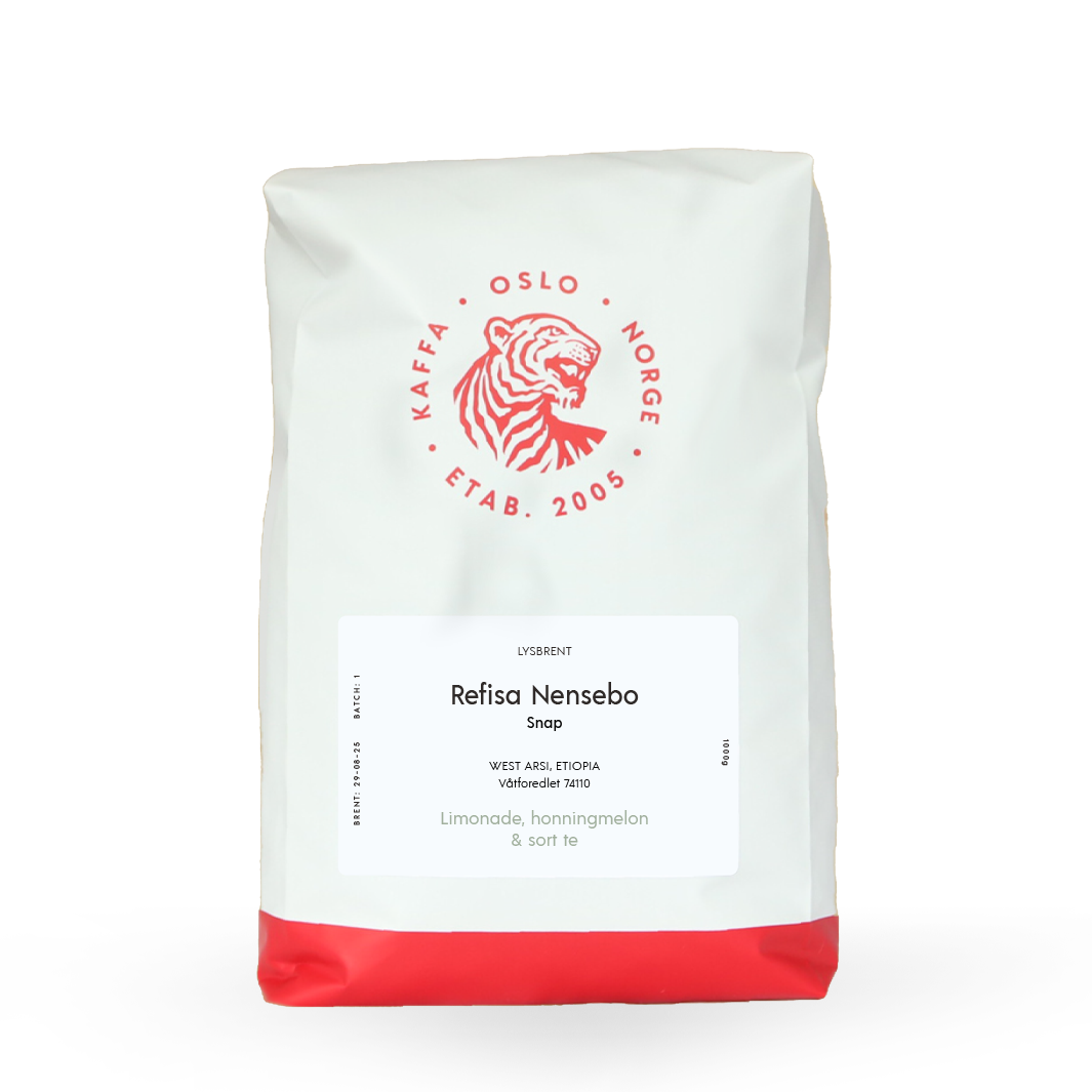Kaffebønner 1kg Etiopia Refisa Nensebo Økologisk