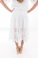 Expensive Taste Midi Skirt - White