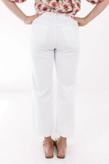 Olivia Wide Leg Jeans - Optic White