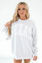 Varsity Texas Sweatshirt - Ash Grey