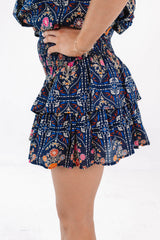 The Torian Ruched Skort - Navy