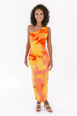 Sunset Visions Midi Dress - Orange