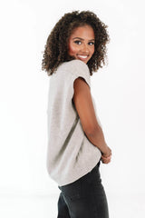 Take Me Serious Sweater Vest - Grey