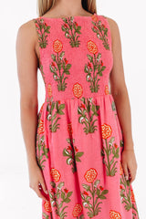 Warmer Weather Midi Dress - Pink