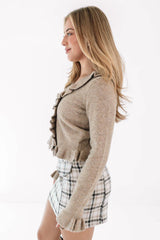 Fall Break Fashion Sweater - Tan