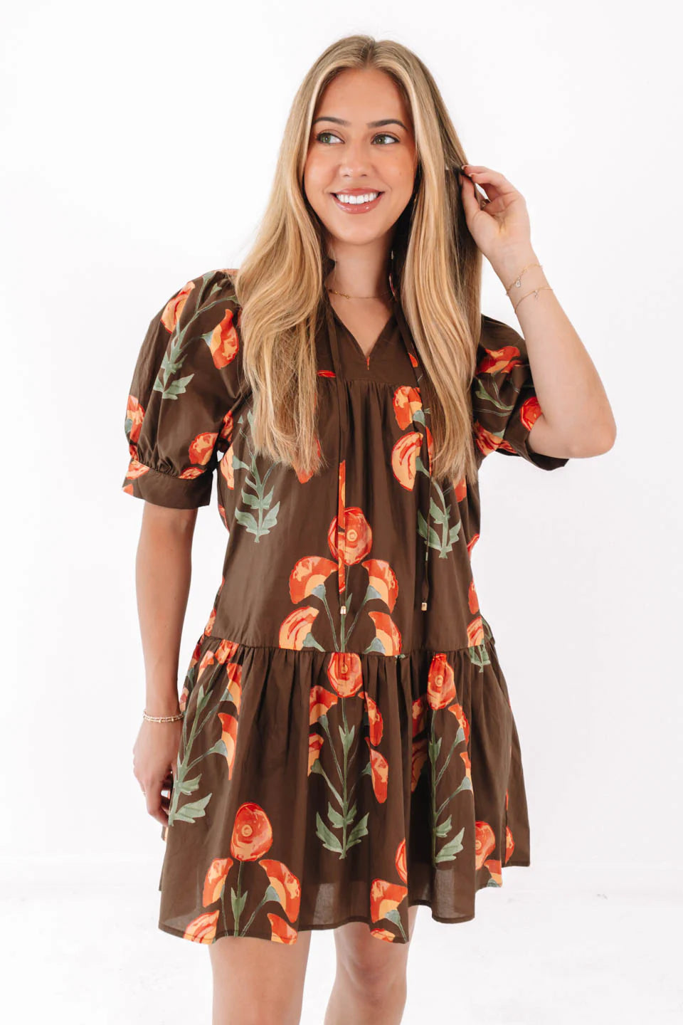 Berry Sweet Dress - Brown