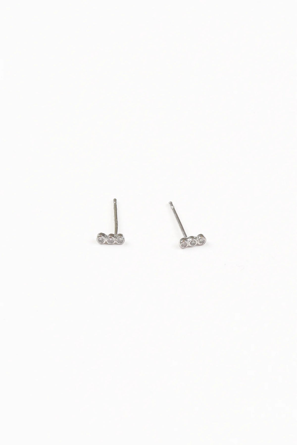 Triple Threat Studs - Silver