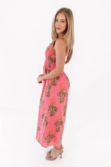 Warmer Weather Midi Dress - Pink
