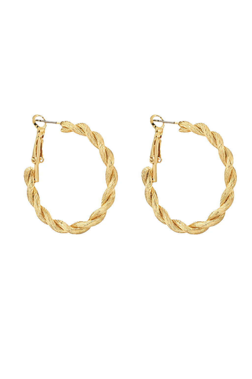 Twist And Shout Hoop Earrings - Gold