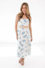 Spring Is Near Midi Dress - Beige
