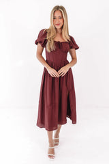 Something Sweet Midi Dress - Rust