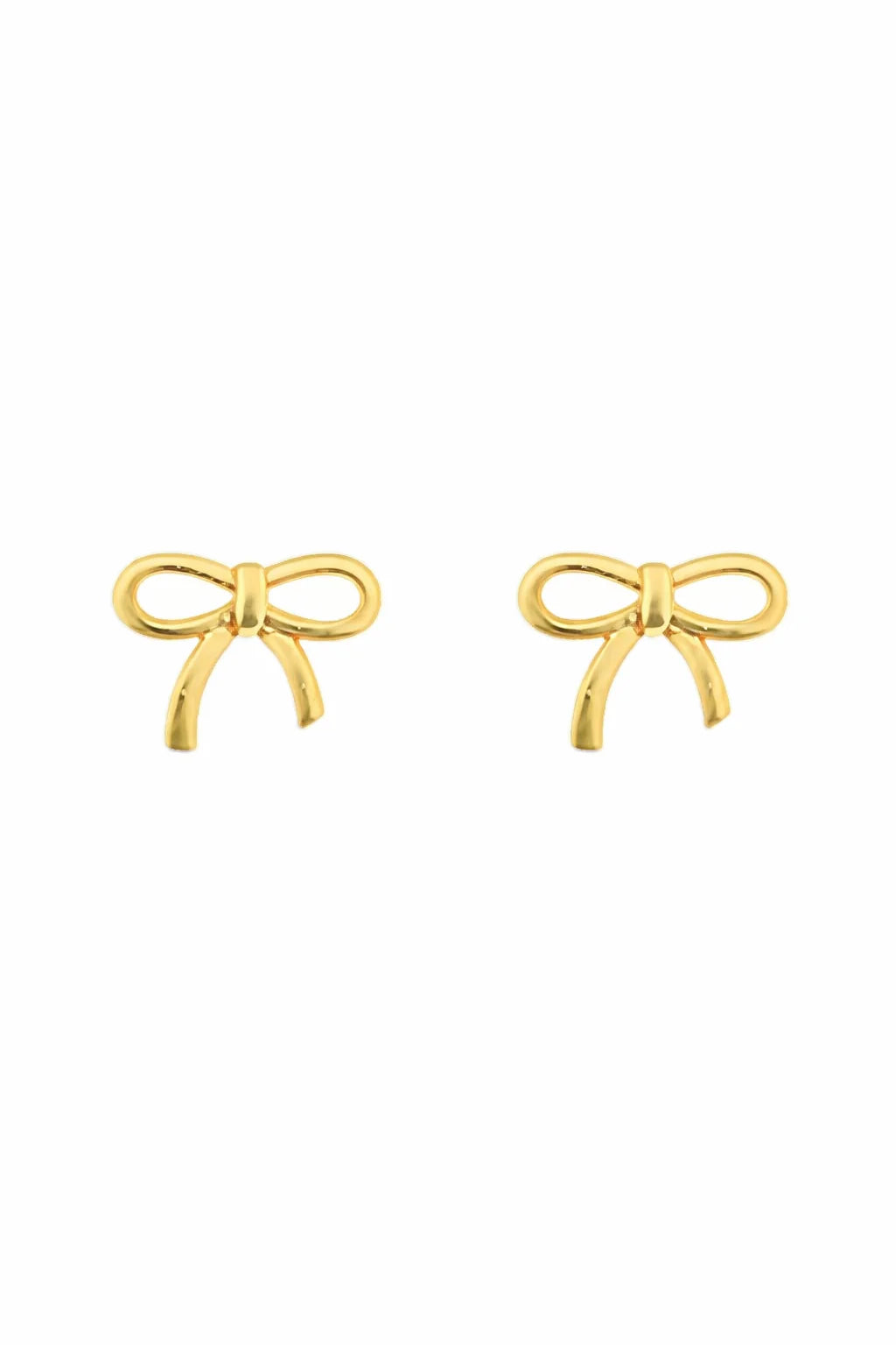Dainty Bow Earrings - Gold