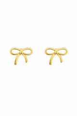 Dainty Bow Earrings - Gold