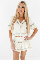 Through The Grapevine Top - Cream