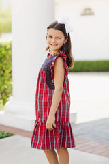 The Rayna Mini Dress - Red Plaid