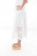 Expensive Taste Midi Skirt - White