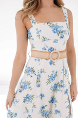 Spring Is Near Midi Dress - Beige