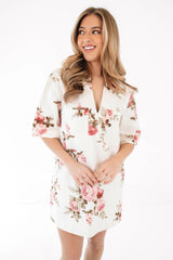 European Summer Dress - Cream