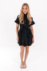 The Liv Button Up Dress - Black