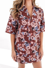 Brisk Walk Dress - Brown