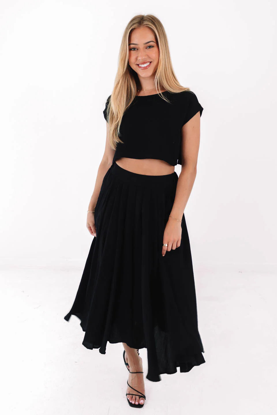 Star Gazer Crop Top - Black