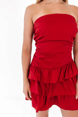 Horizon Hues Dress - Crimson