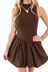 Press Play Dress - Brown