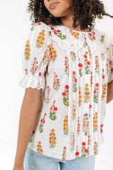 Born To Bloom Top - White
