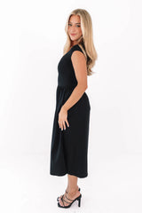 Basically Fall Midi Dress - Black