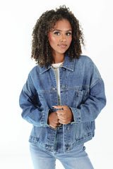 Time To Head Out Denim Jacket - Denim