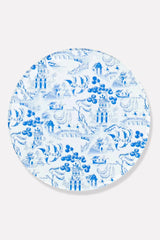 Chinoiserie Acrylic Coaster Set - White/Blue