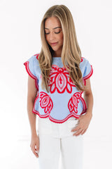 Look Twice Top - Blue