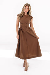Everyday Ease Midi Dress - Brown