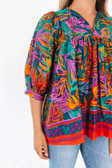 The Asher Puff Sleeve Tunic - Multi