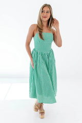 Luck's On Your Side Midi Dress - Green