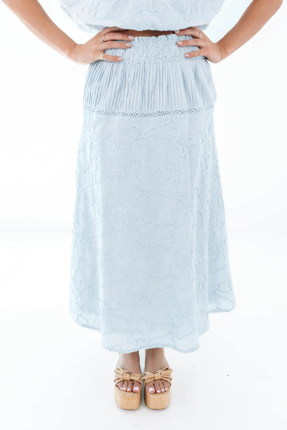 I Just Might Midi Skirt - Blue