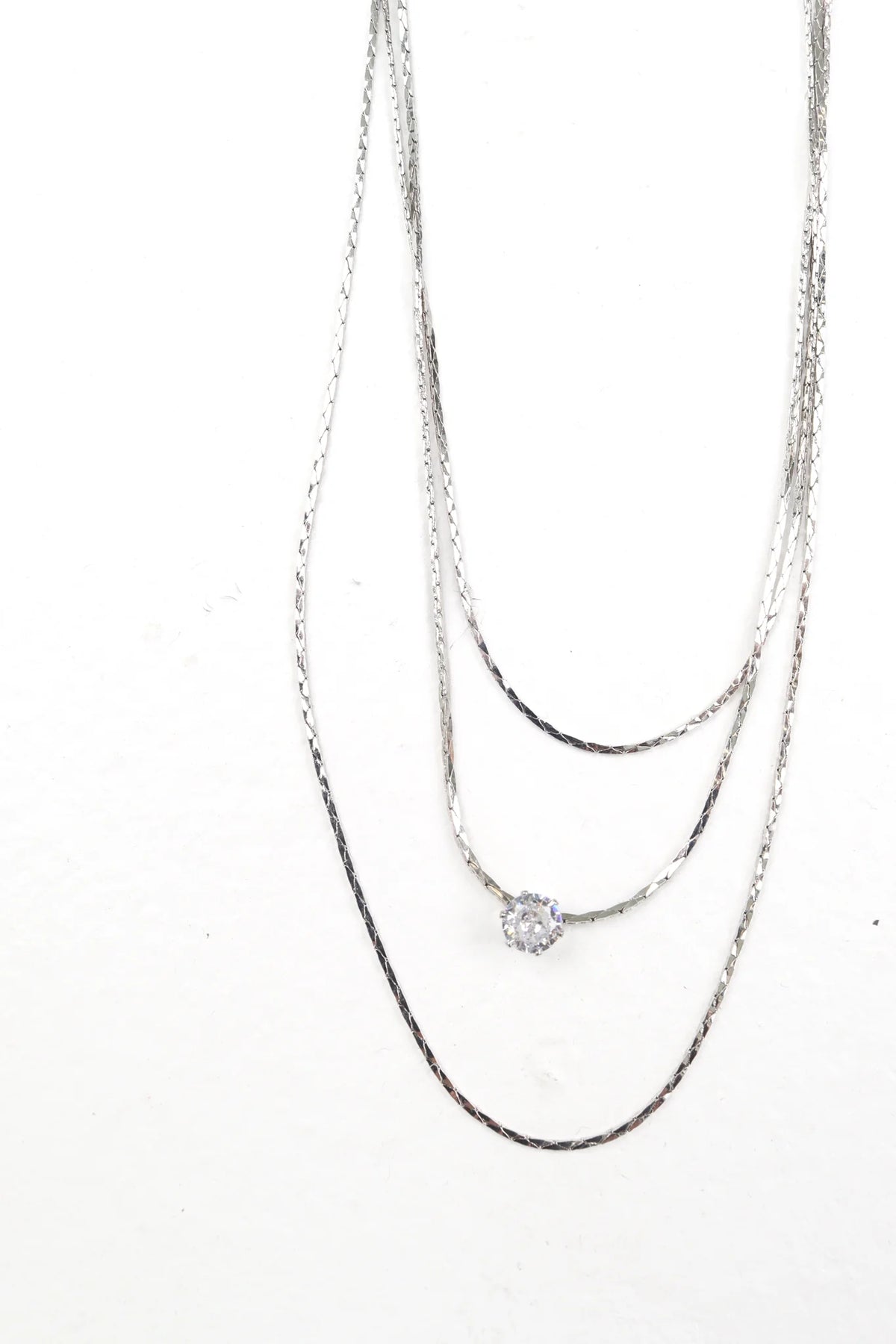 Layered Up Necklace - Silver
