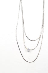 Layered Up Necklace - Silver
