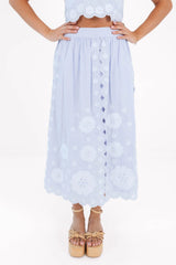 The Ember Midi Skirt - Periwinkle