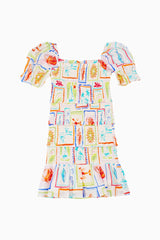 The Lucia Puff Sleeve Tween Dress - White