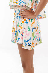 Arcade Date Shorts - Cream