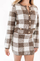 Happy Holidays Skirt - Brown