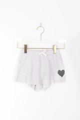 Queen Of Hearts Tween Shorts - Grey