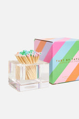 Acrylic Square Match Striker Set - Confetti Matches